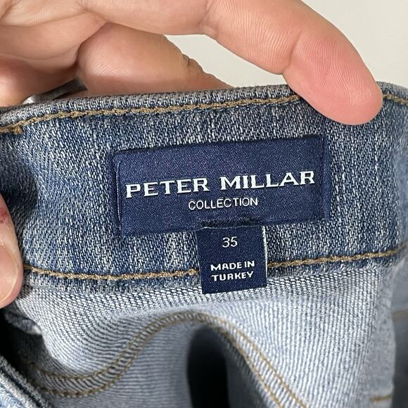 Peter Millar Collection Vintage Washed 5-Pocket Denim Jeans Mens 35 X 31 Stretch - Picture 3 of 6
